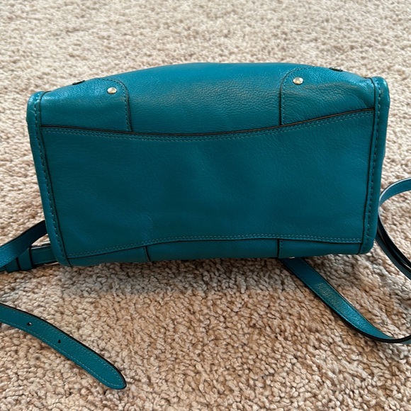 Coach leather rhyder bag satchel crossbody purse blue teal like new - Picture 2 of 4